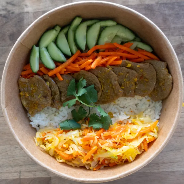 Lemongrass Beef Rice Bowl — VieVegan