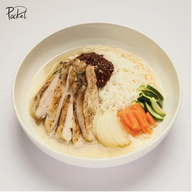 Korean chicken broth & tofu noodle — Pocket